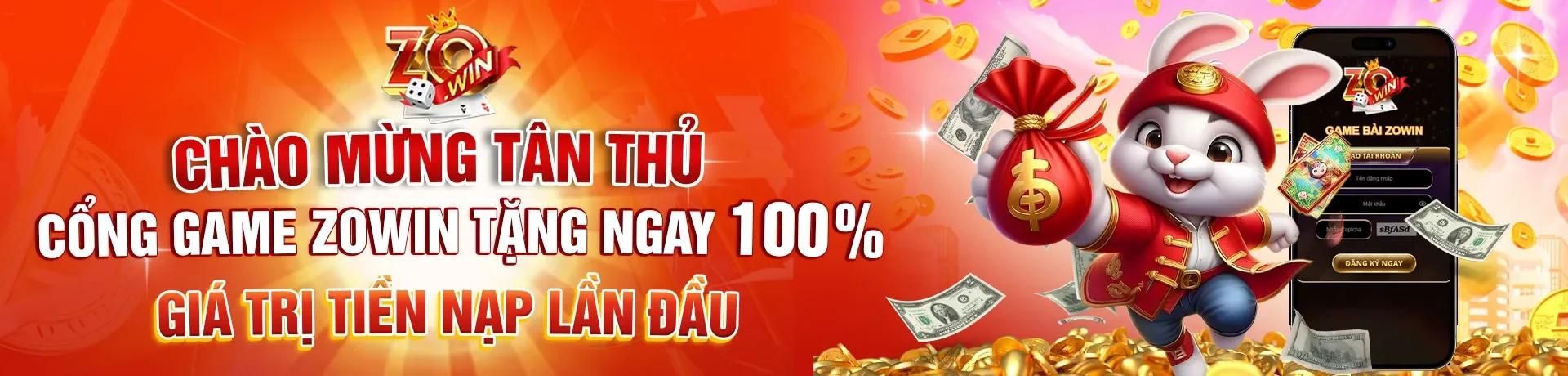 Banner Zowin chào mừng tân thủ